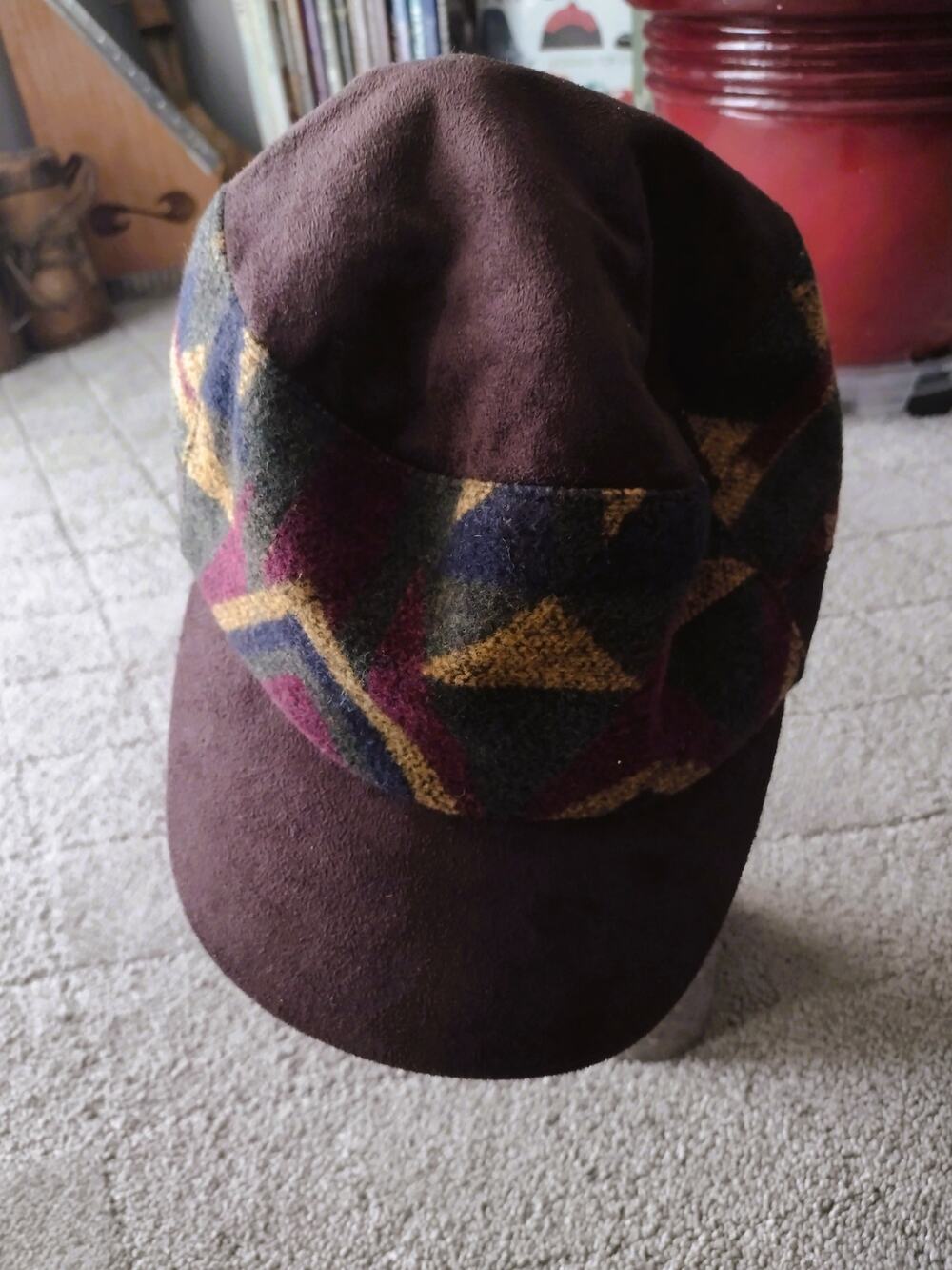 Scala Pronto Blanket Wool Cadet Cap Hat Multicolor Print One Size